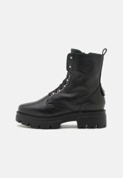 Leather Stivaletti StringatiBlack Donna Stivaletti ANJ11X012-Q11