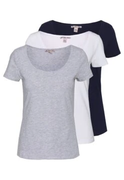 Anna Field 3 PackT-Shirt BasicWhite/Navy/Light Grey Melange Donna T-shirt E Top AN621D0PH-A12