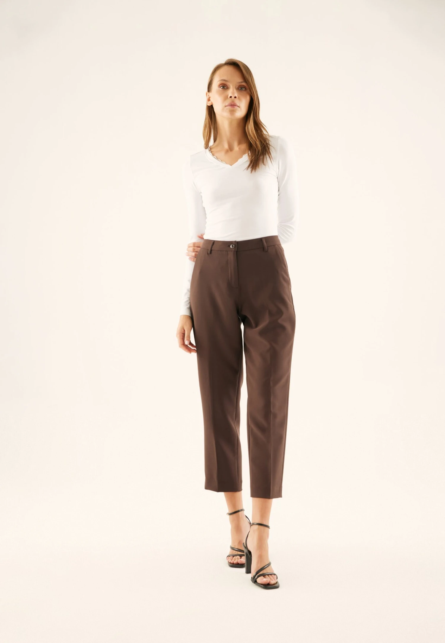 Anna Field PantaloniDark Brown Donna Pantaloni AN621A05D-O11 4 Anna Field PantaloniDark Brown Donna Pantaloni AN621A05D-O11 - immagine 2