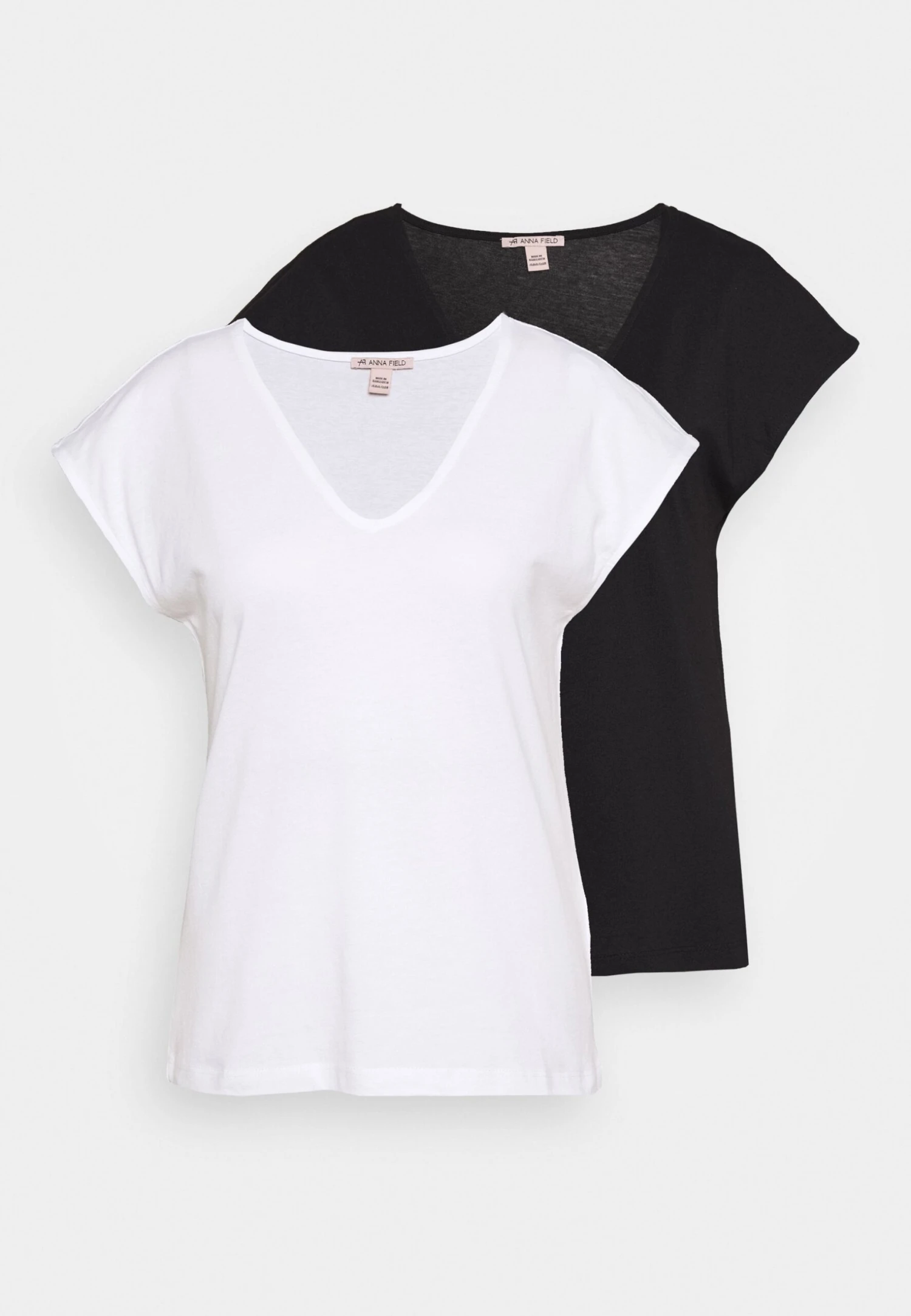 Anna Field Basic V Neck Drop Shoulder 2 Pack T-Shirt BasicBlack/White Donna T-shirt E Top AN621D0TS-Q11 7 Anna Field Basic V Neck Drop Shoulder 2 Pack T-Shirt BasicBlack/White Donna T-shirt E Top AN621D0TS-Q11 - immagine 5