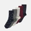 Anna Field 5 Pack - Calze - Dark Blue/Dark Red -Anna Field 40f7ff545d8c445daaba3210226133d0