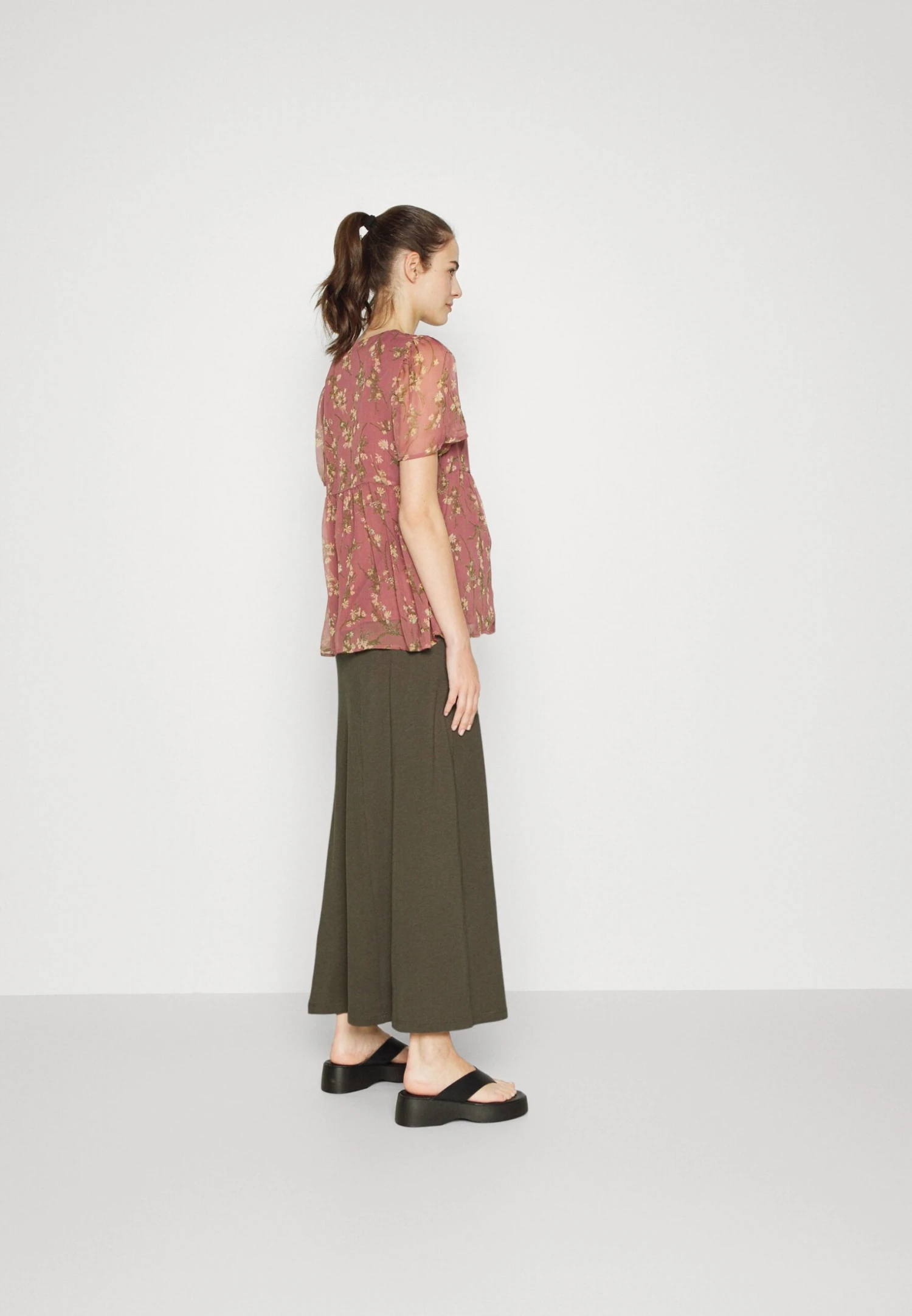 Maternity Maxi Skirt With Drawstring WaistbandGonna Lunga606Khaki Donna Gonne EX429E00N-N11 5 Maternity Maxi Skirt With Drawstring WaistbandGonna Lunga606Khaki Donna Gonne EX429E00N-N11 - immagine 3