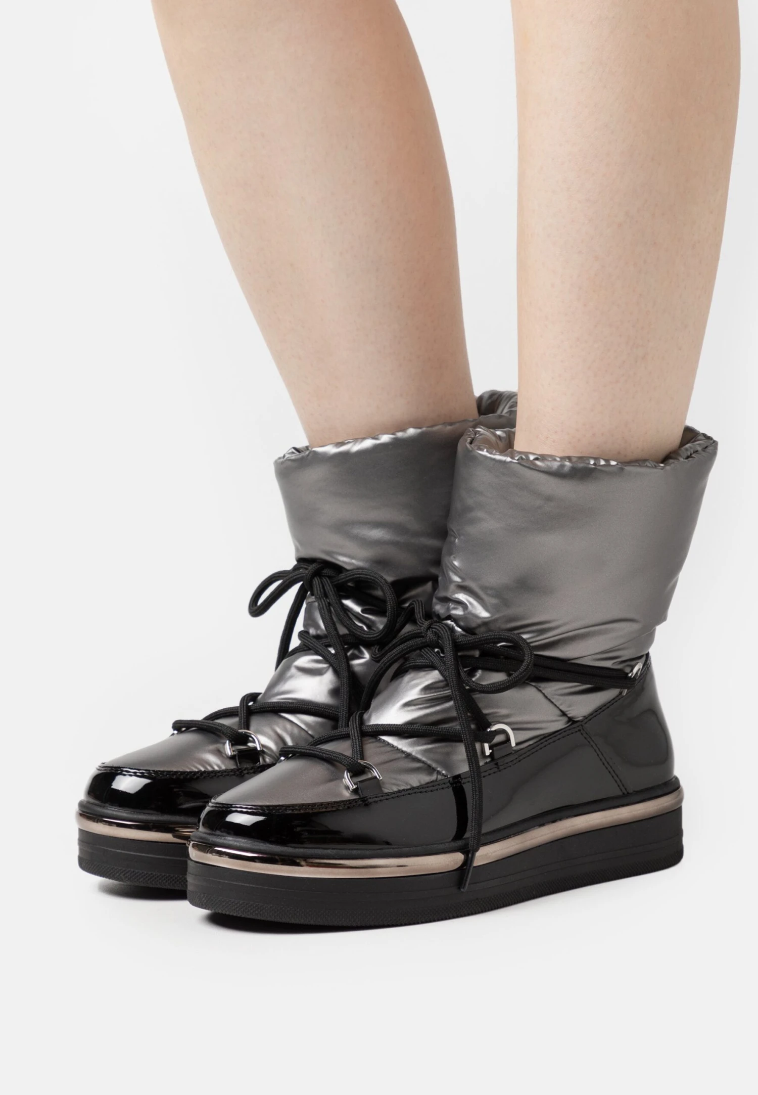 Stivaletti Con PlateauSilver Donna Stivaletti ANJ11X00P-D11 3 Stivaletti Con PlateauSilver Donna Stivaletti ANJ11X00P-D11