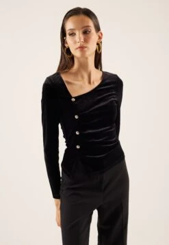 Anna Field Maglietta A Manica LungaBlack Donna T-shirt E Top AN621D18F-Q11