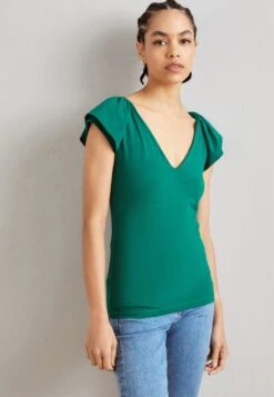 Anna Field T-Shirt BasicDark Green Donna T-shirt E Top AN621D17W-M11