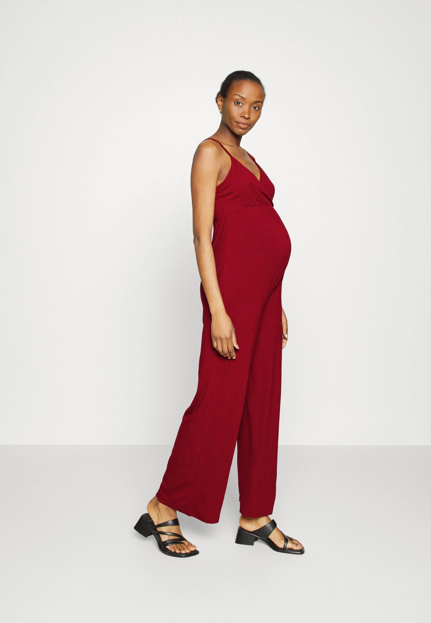 Strappy Drappy Cintered Tuta JumpsuitDark Red Donna Tute Jumpsuit EX429D008-G11 3 Strappy Drappy Cintered Tuta JumpsuitDark Red Donna Tute Jumpsuit EX429D008-G11