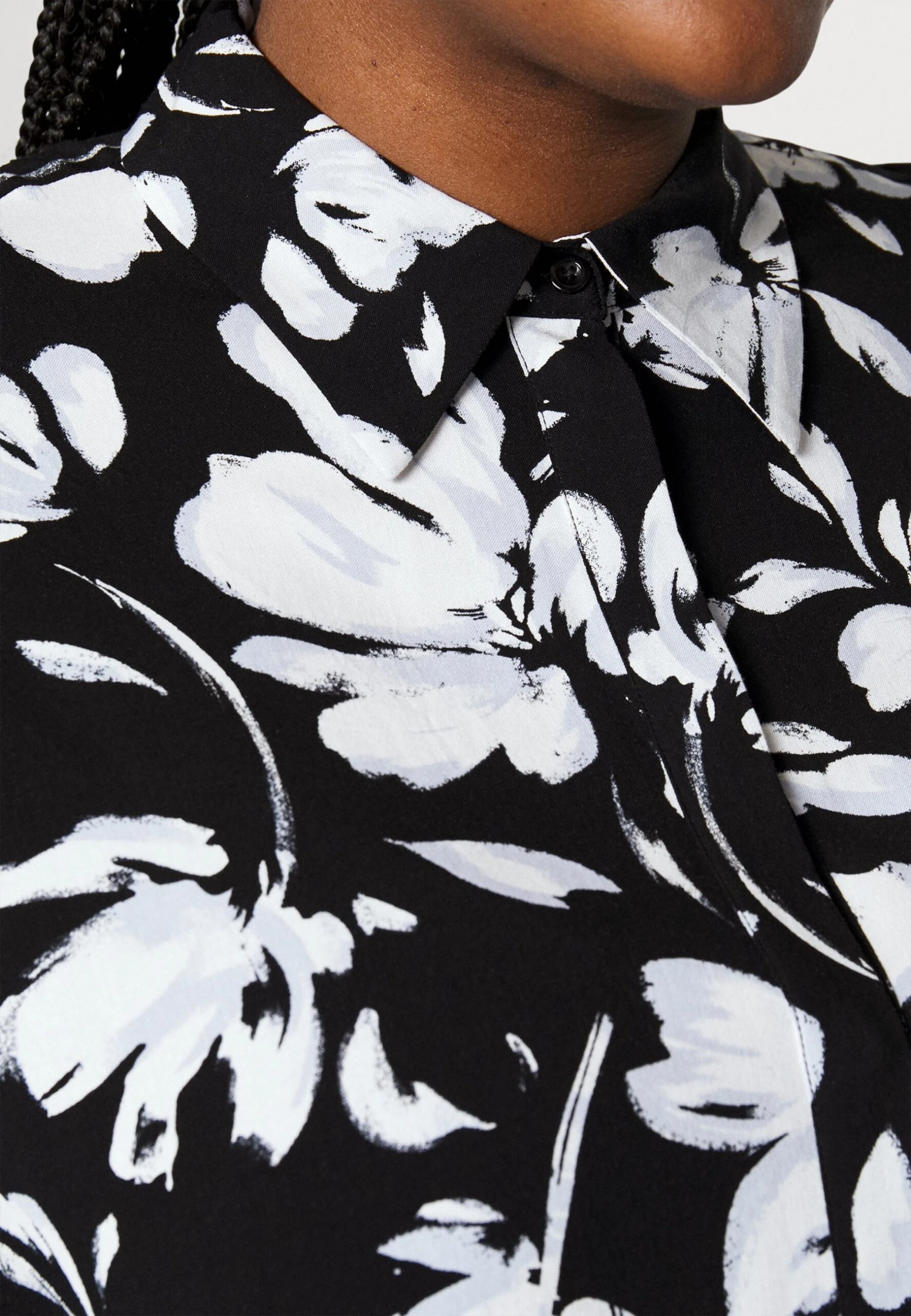 Abito A Camicia Black/White Donna Vestiti AX821C061-Q11 8 Abito A Camicia Black/White Donna Vestiti AX821C061-Q11 - immagine 6