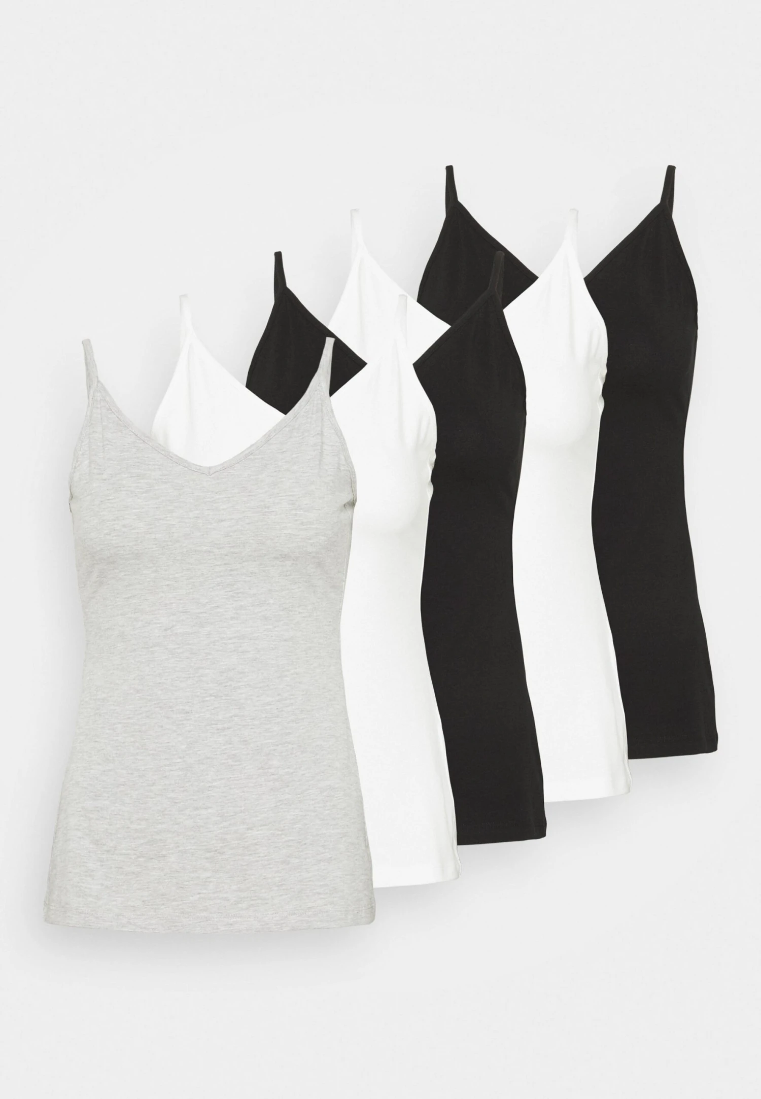 Anna Field 5 PackTopBlack/White/Mottled Light Grey Donna T-shirt E Top AN621D0Y6-Q11 10 Anna Field 5 PackTopBlack/White/Mottled Light Grey Donna T-shirt E Top AN621D0Y6-Q11 - immagine 8