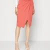 Anna Field Front Knot Midi Skirt - Gonna A Tubino - Red 1 Anna Field Front Knot Midi Skirt - Gonna A Tubino - Red -Anna Field b8da11cd04e64f39b52edca1d7be0401