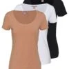 Anna Field 3 PackT-Shirt BasicWhite/Camel/Black Donna T-shirt E Top AN621D0PH-A13 2 Anna Field 3 PackT-Shirt BasicWhite/Camel/Black Donna T-shirt E Top AN621D0PH-A13 -Anna Field d70f99492fd0413ca59e4b971f124e05