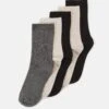 Anna Field 5 Pack - Calze - Beige/Black/Grey 2 Anna Field 5 Pack - Calze - Beige/Black/Grey -Anna Field dea7449edcb441f7b7474480476e34b4