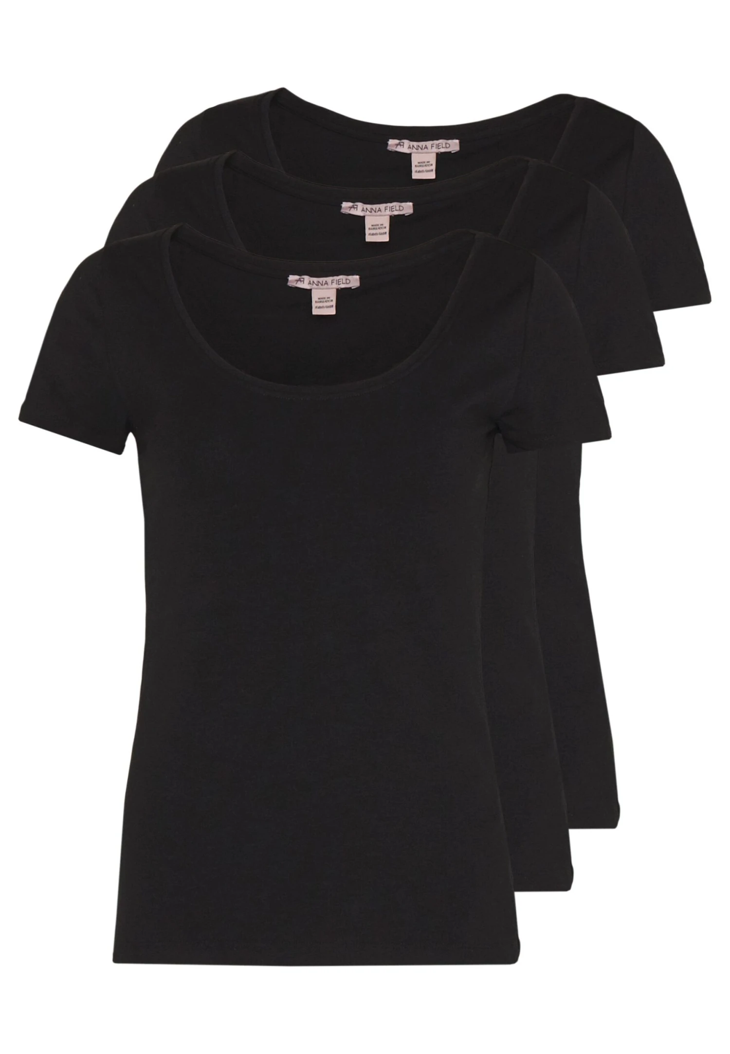 Anna Field 3 PackT-Shirt BasicBlack Donna T-shirt E Top AN621D0PH-Q11 3 Anna Field 3 PackT-Shirt BasicBlack Donna T-shirt E Top AN621D0PH-Q11