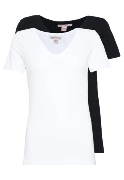 2 Pack T-Shirt BasicBlack/White Donna T-shirt E Top ANH21D006-Q11