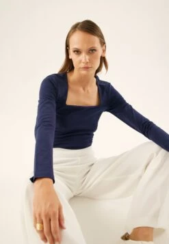 Anna Field Maglietta A Manica LungaDark Blue Donna T-shirt E Top AN621D183-K11