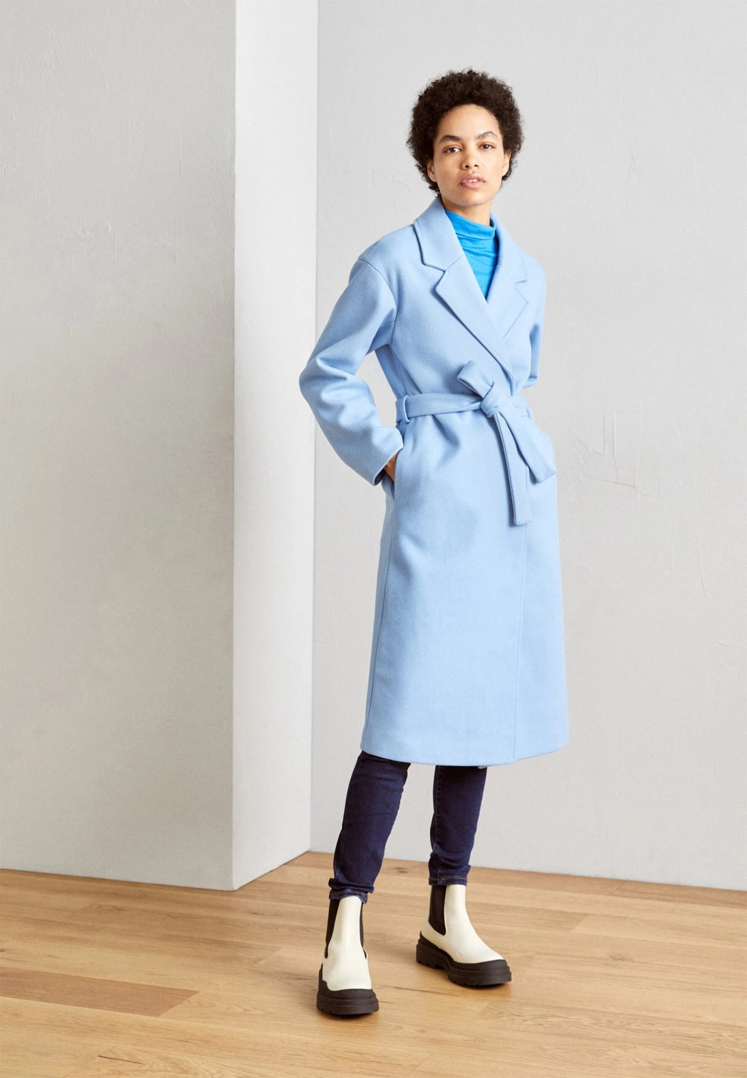 Anna Field Cappotto ClassicoLight Blue Donna Cappotti AN621U023-K11 4 Anna Field Cappotto ClassicoLight Blue Donna Cappotti AN621U023-K11 - immagine 2
