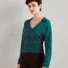 Anna Field Long Sleeve Wrap Blouse With Collar Maglietta A Manica LungaDark Green Donna T-shirt E Top AN621D1A8-M11 2 Anna Field Long Sleeve Wrap Blouse With Collar Maglietta A Manica LungaDark Green Donna T-shirt E Top AN621D1A8-M11 -Anna Field f38b65b58b4c4ef6a733d8cffaeab0ef